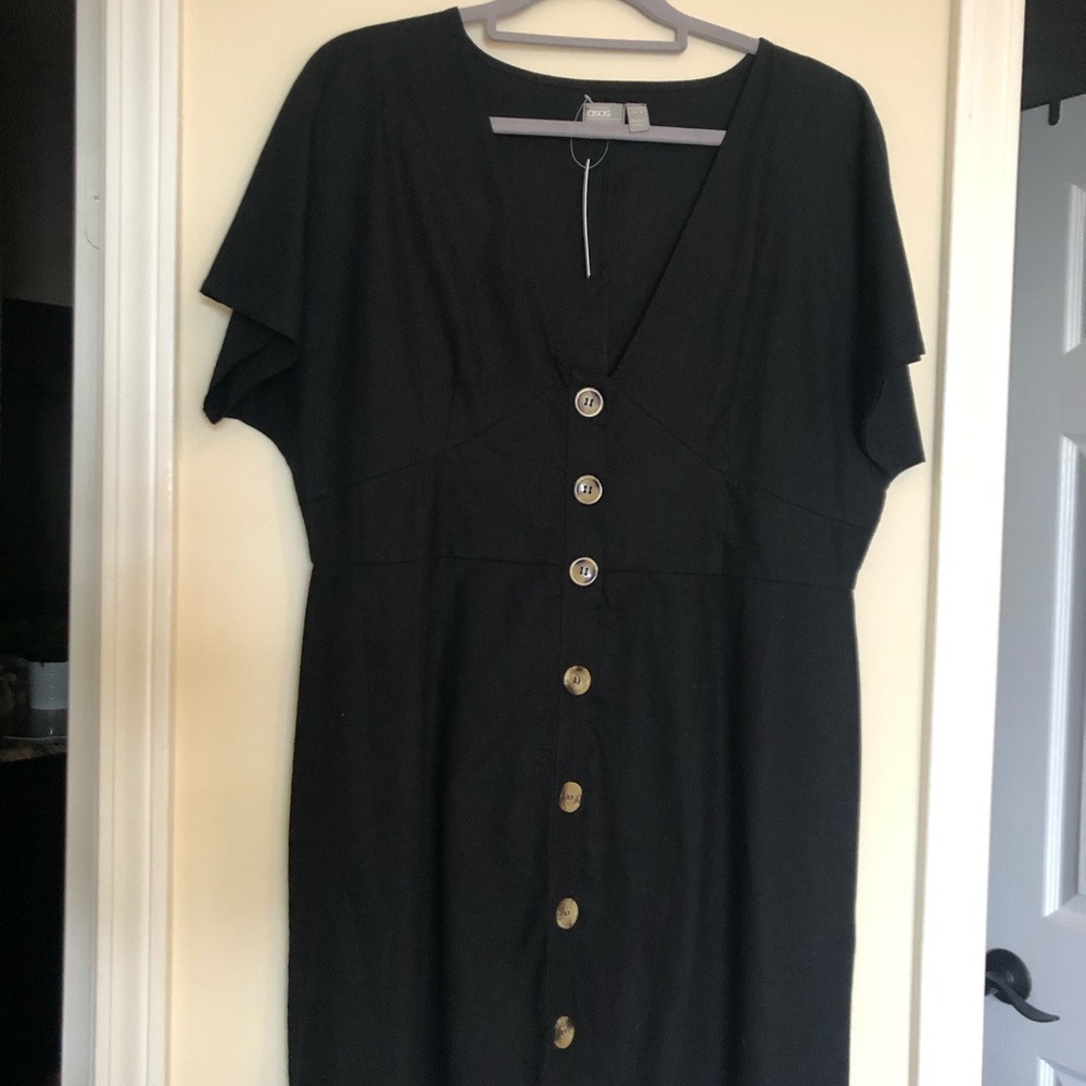 New ASOS mini black dress US size 12
